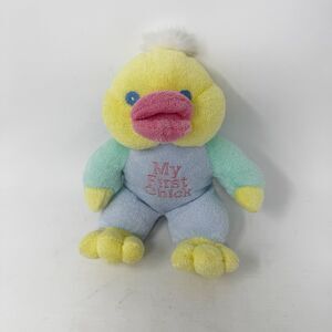 Vintage TB Trading Company Pastel My First Chick Plush Terry Cloth Rattle Easter